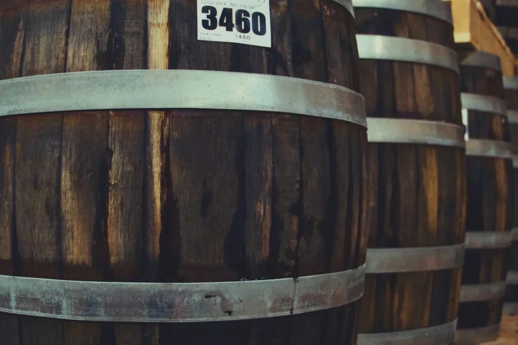 wooden whisky casks