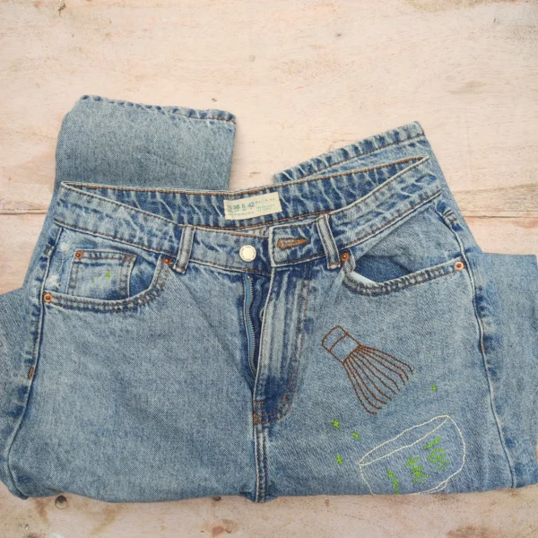 Matcha Meditation Mum Jeans 🍵 Size 10 - Image 2