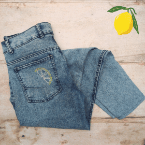 limoncello embroidered H&M mum jeans