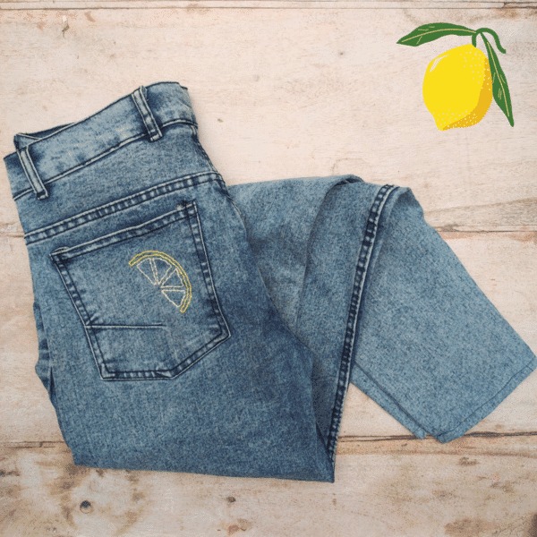 limoncello embroidered H&M mum jeans