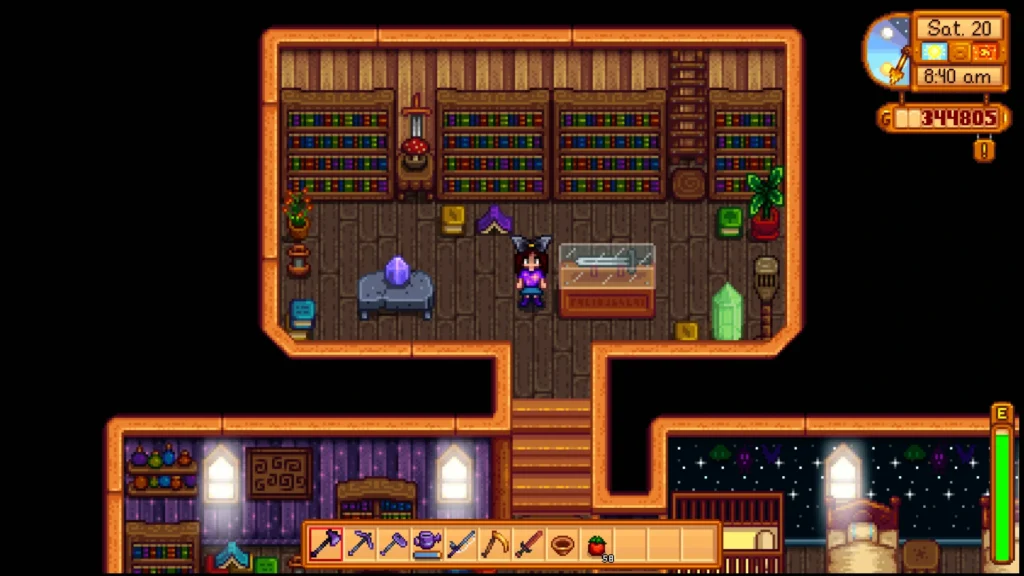 stardew valley house interior design library