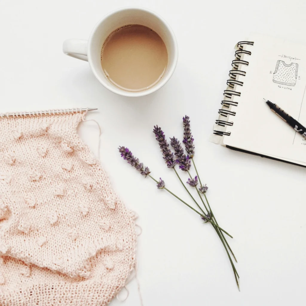 lavender flatlay photography