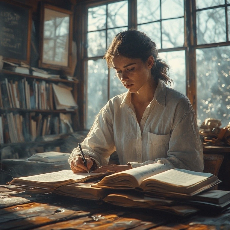 woman journaling