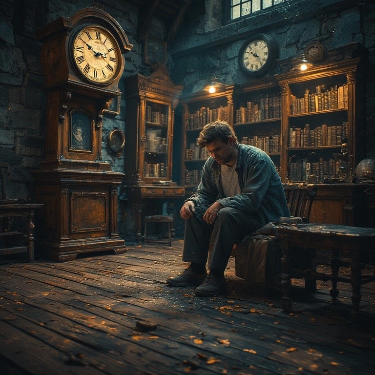 man sitting in a library