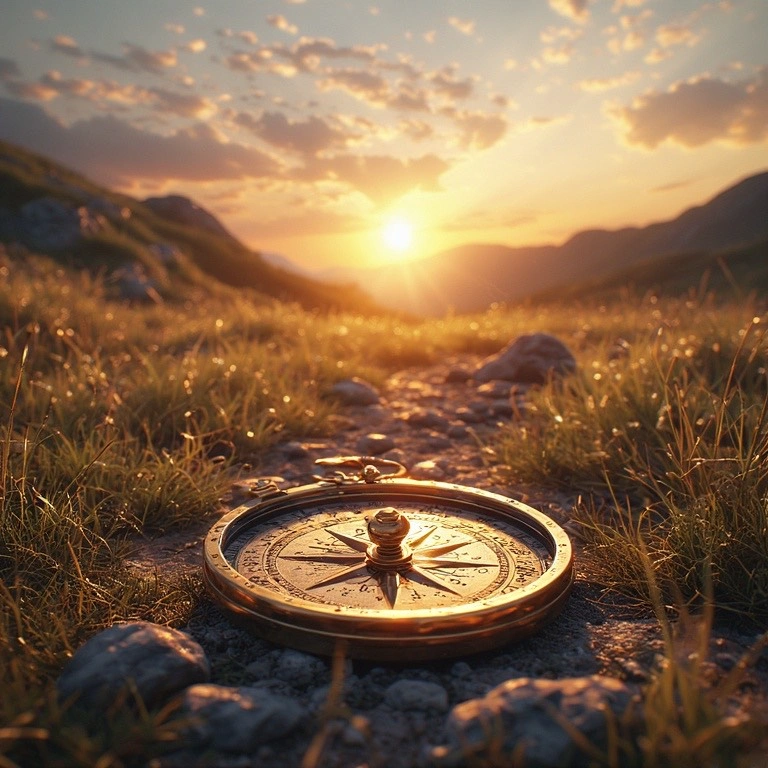 compass in a natural environment