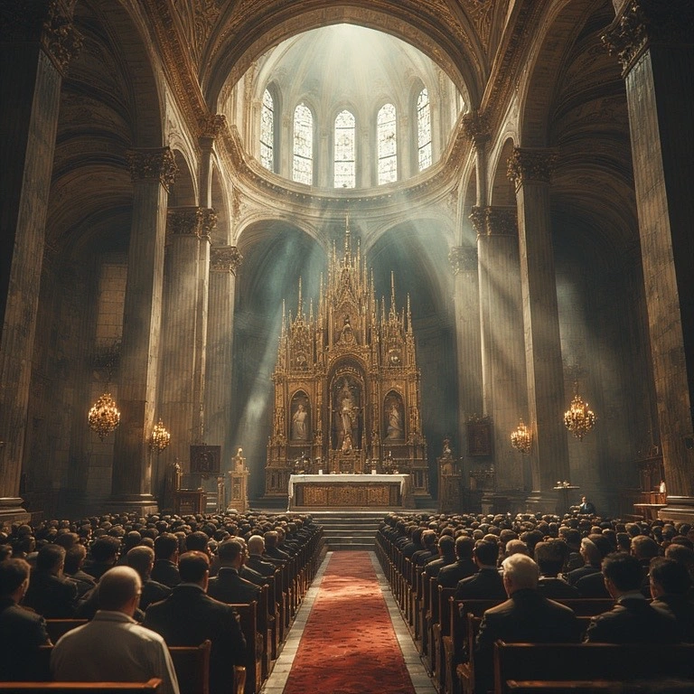 people attending church