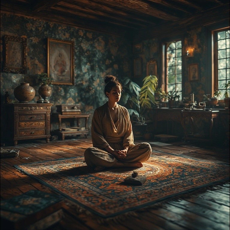 woman meditating