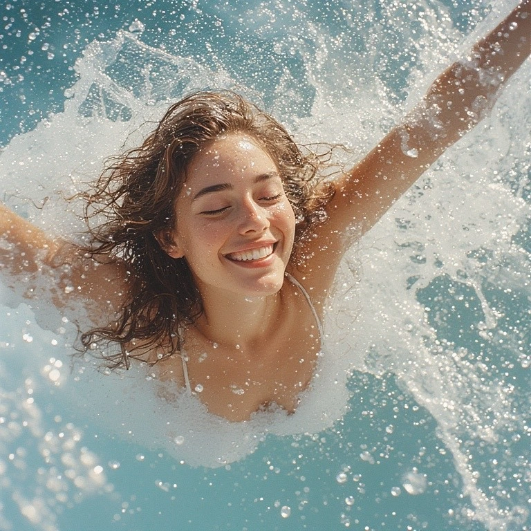 naked woman in water