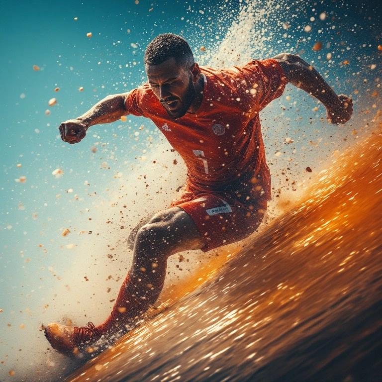 footballer going downhill