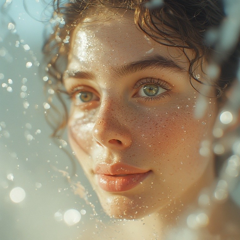 woman looking happy