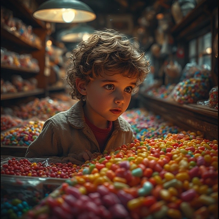 kid in a sweet shop