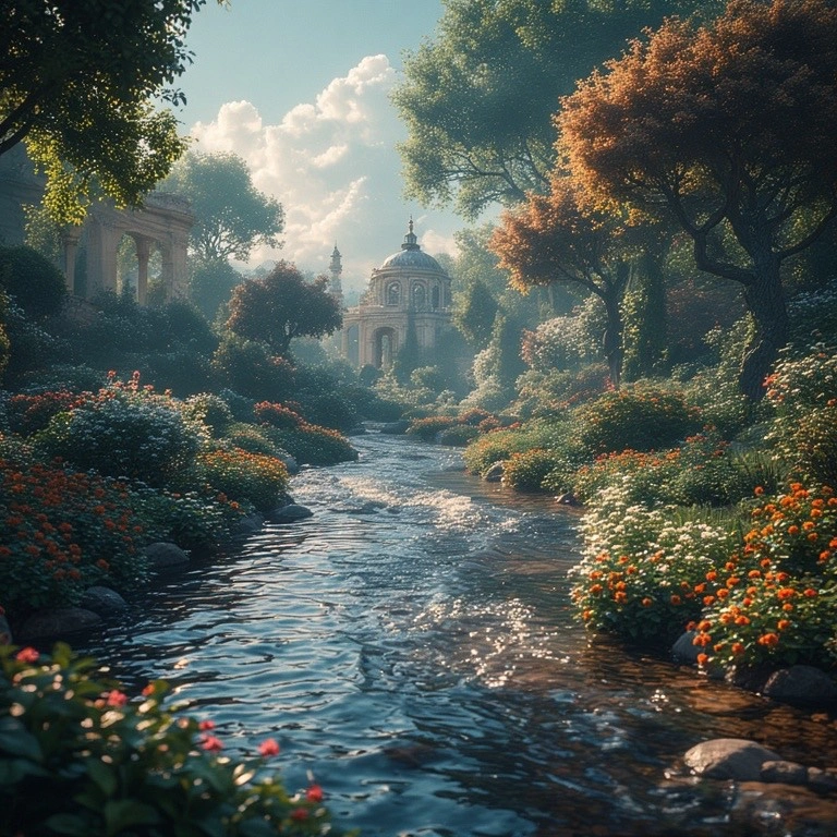 stream running through the forest