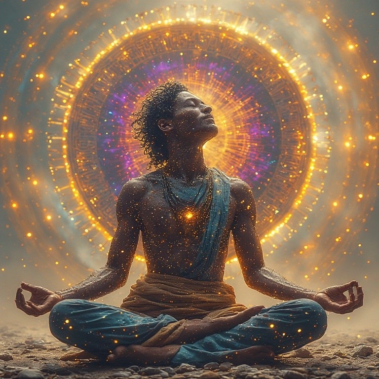 man meditating