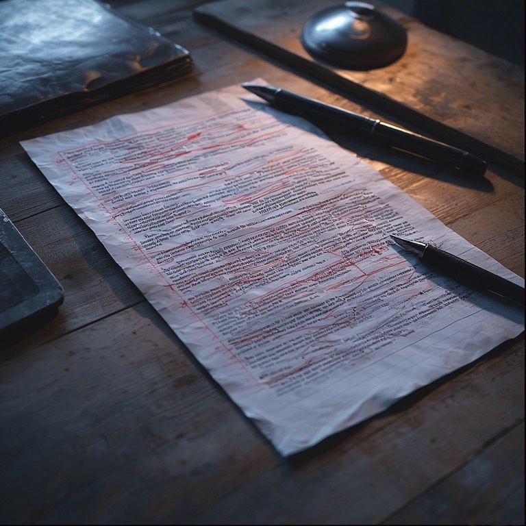 research paper on a desk