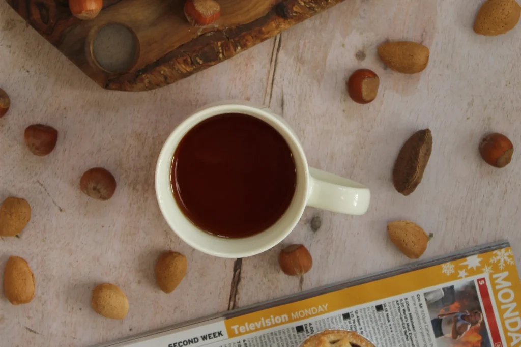 cup of spiced rooibos tea by nuditea