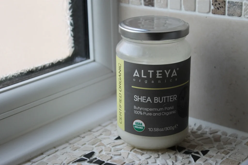 jar of organic shea butter