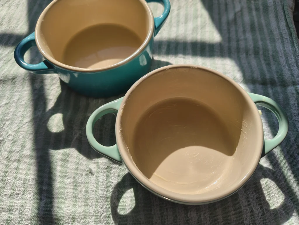 butter greased ramekins