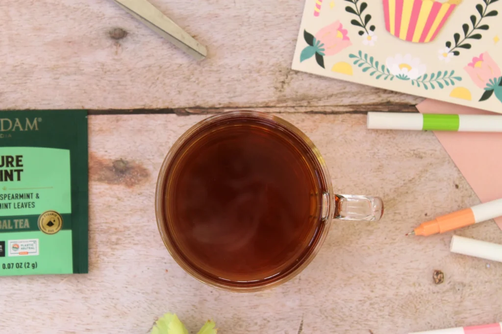 cup of mint tea