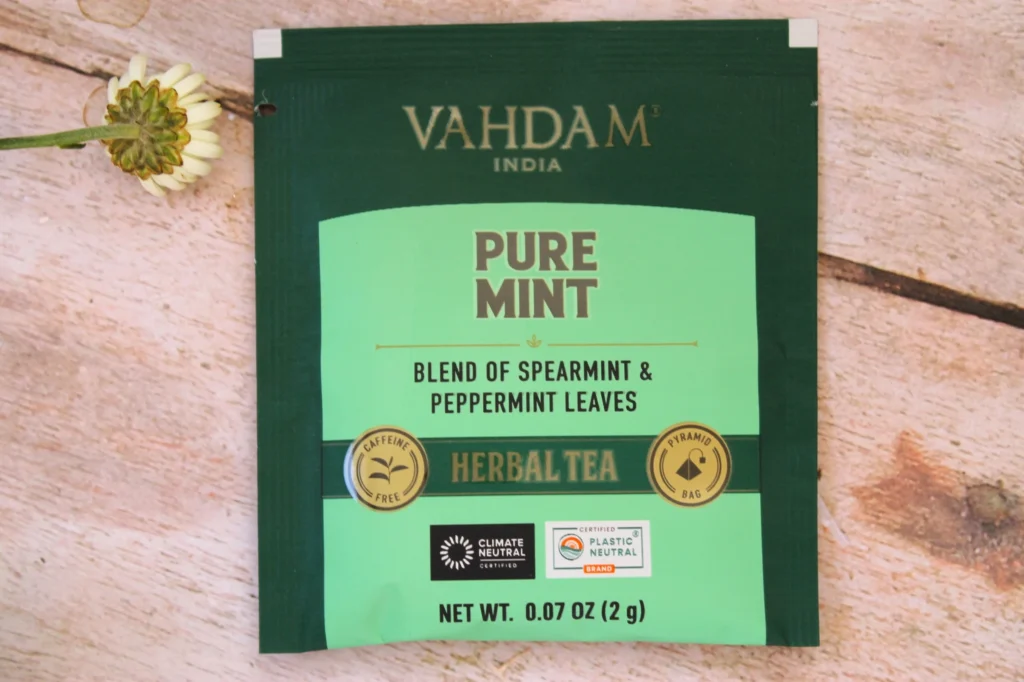 vahdam mint teabags