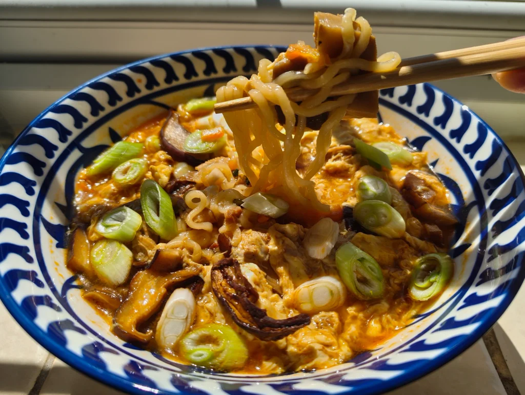 finished shin ramyun noodle recipe