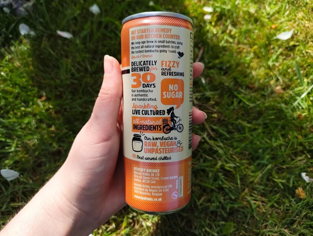 remedy peach kombucha ingredients