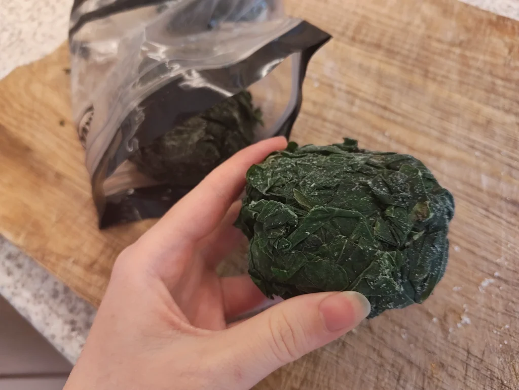 how to freeze spinach