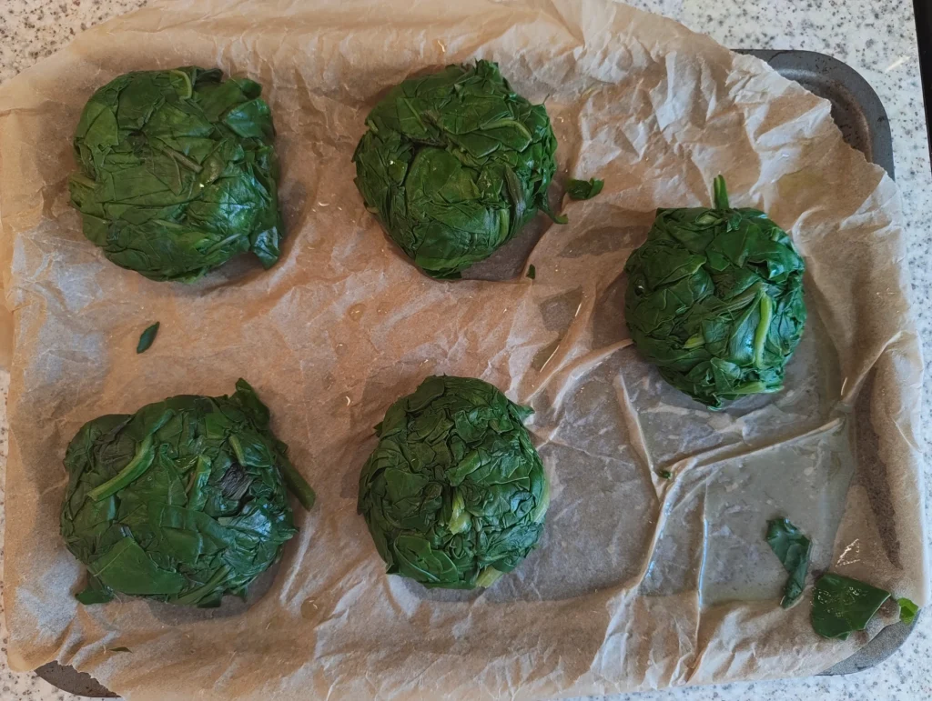 pucks of spinach
