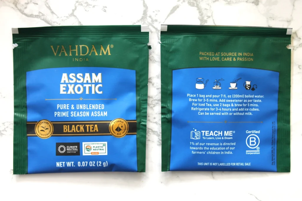 assam exotic teabags