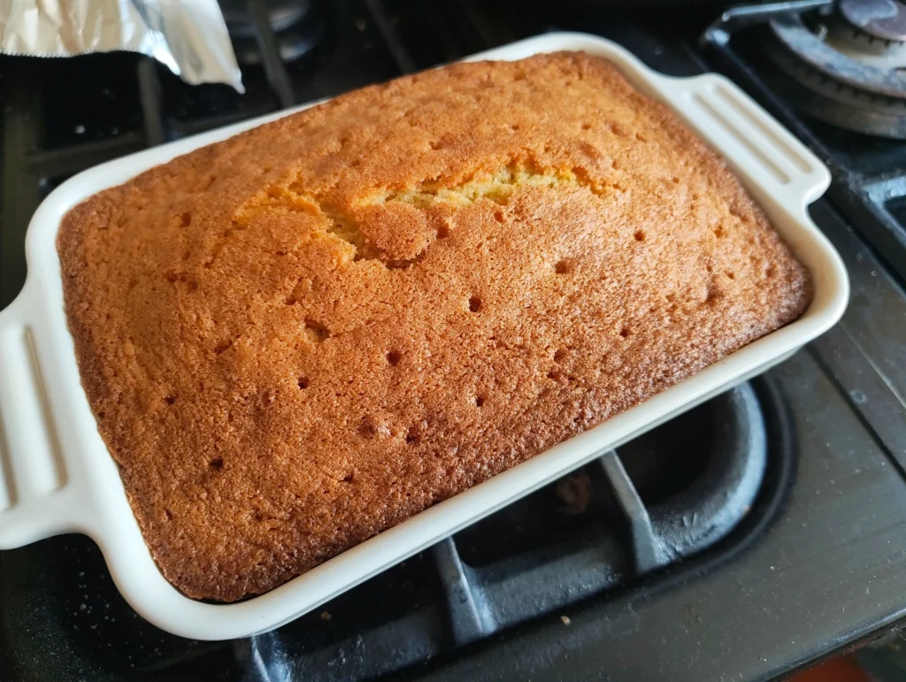 hawthorn cake out of the oven