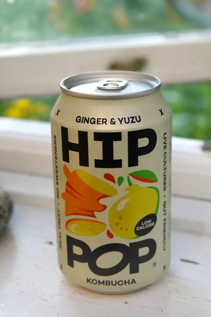 can of sparkling hip pop kombucha