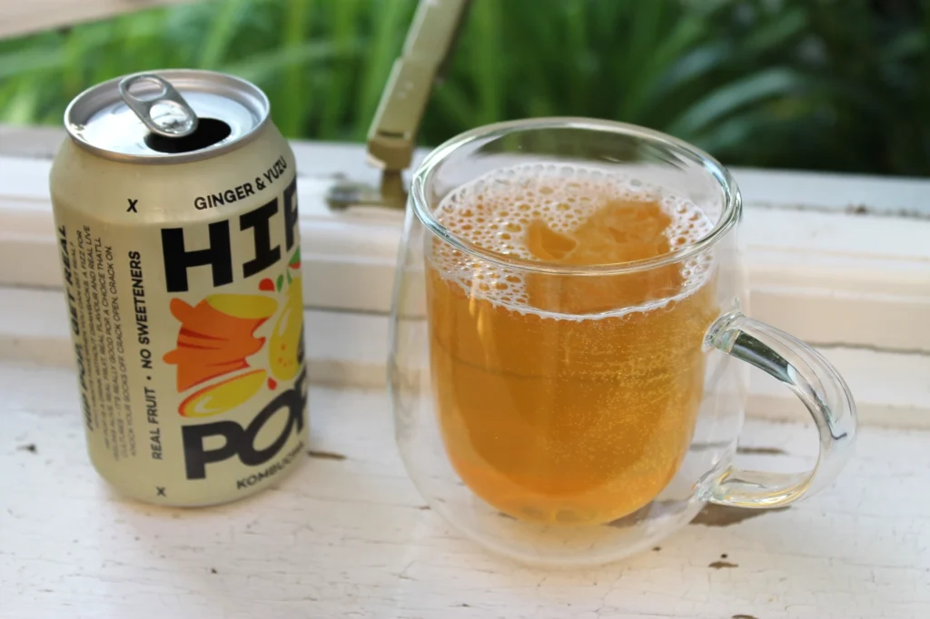lightly sparkling natural kombucha