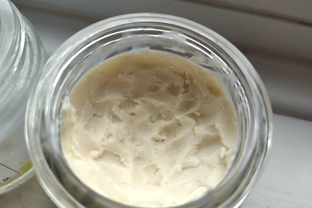 half used jar of natural deodorant co balm